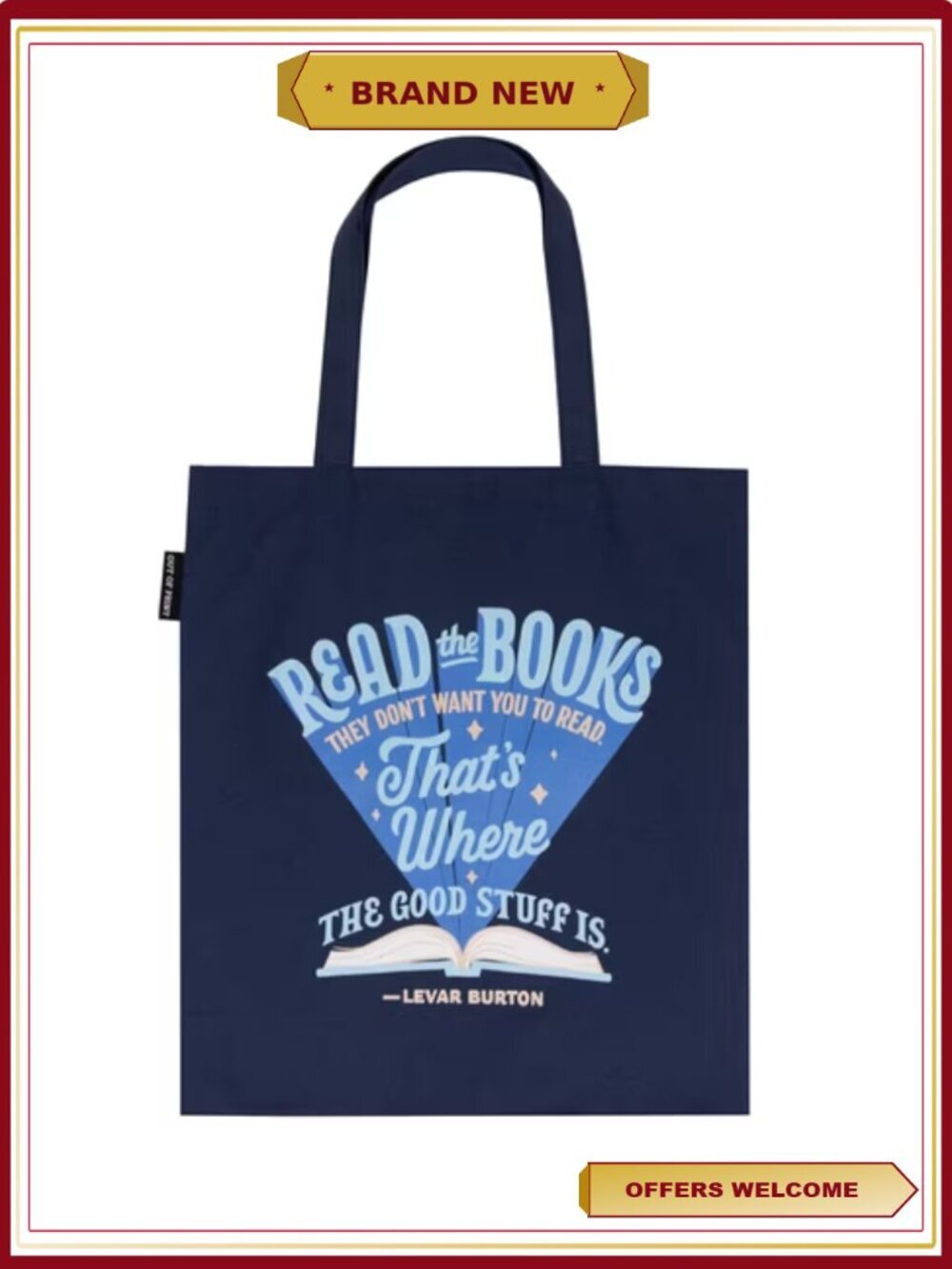 Read Banned Books Tote Bag - Cotton Canvas Literary Book Tote